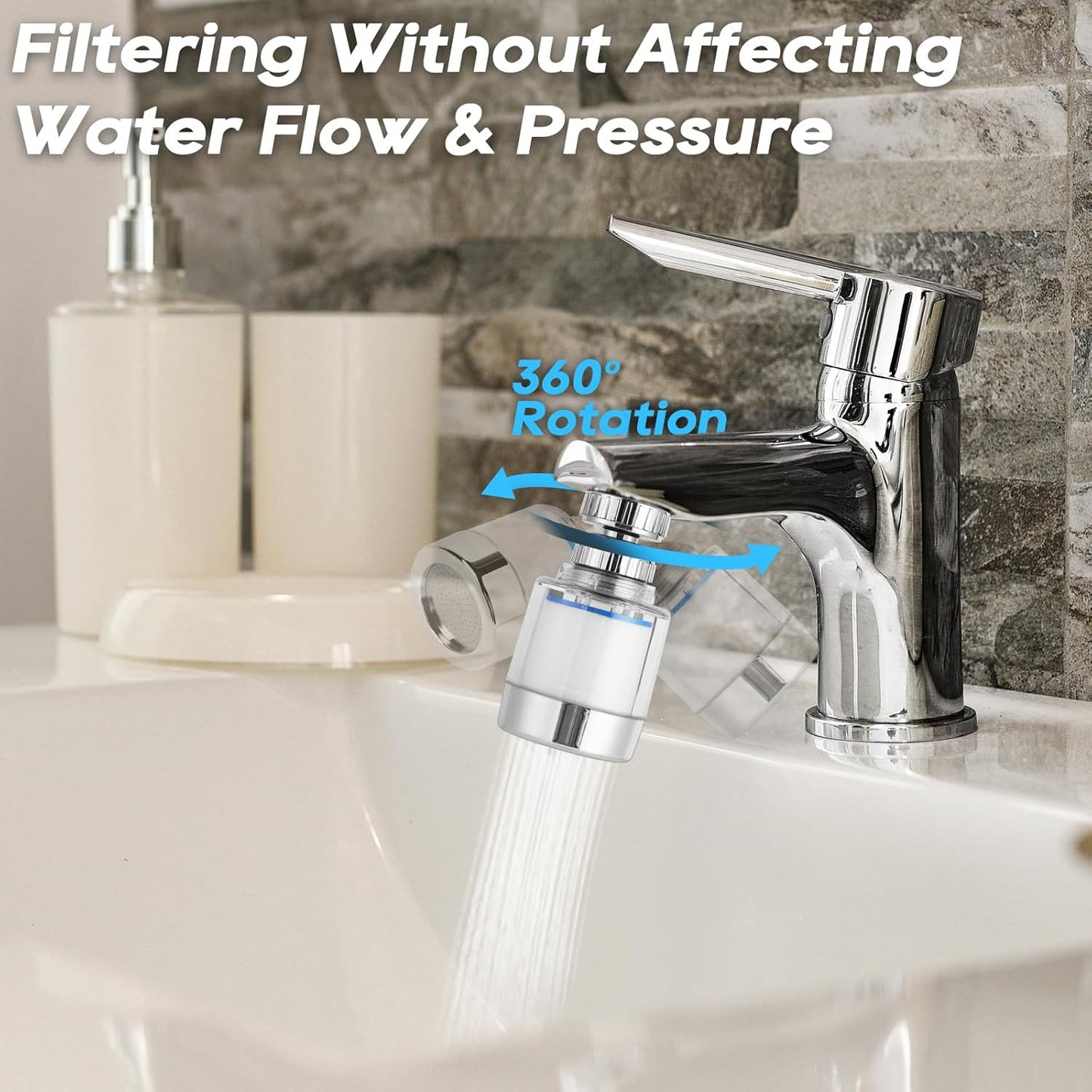 360-DEGREE ROTATING WATER FAUCET FILTER