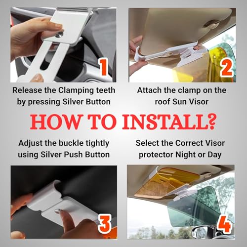2-in-1 HD Car Sun Visor for Day & Night