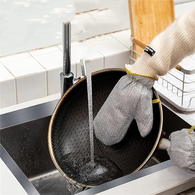Aluminum Dishwashing Hand Gloves Non Scratch Wire (1 PIECE)