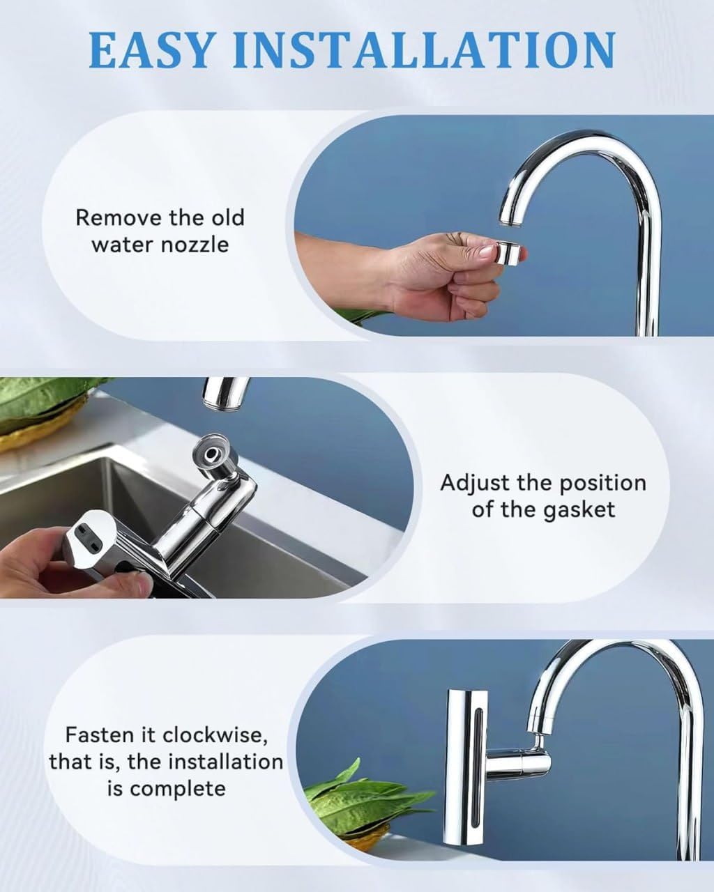 3 MODE KITCHEN WATERFALL FAUCET