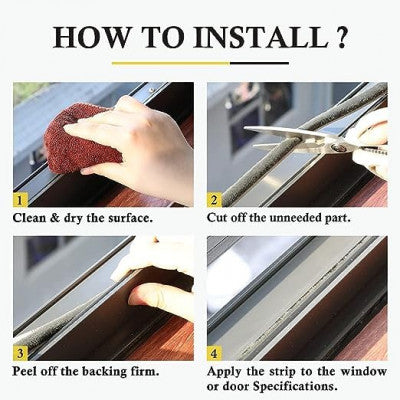 WINDPROOF SOUNDPROOF WINDOW SEALING STRIPS(10M)